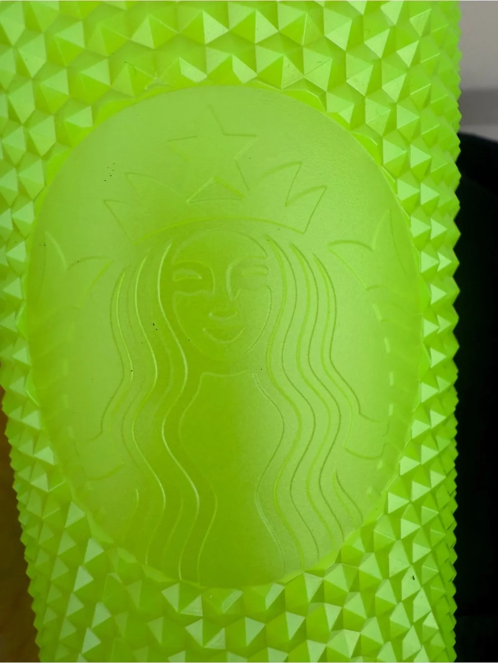 Starbucks Neon Lime Textured Reusable Tumbler with Straw New